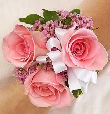 pink rose corsage